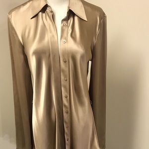 Express gold long sleeve tunic. Size 3/4